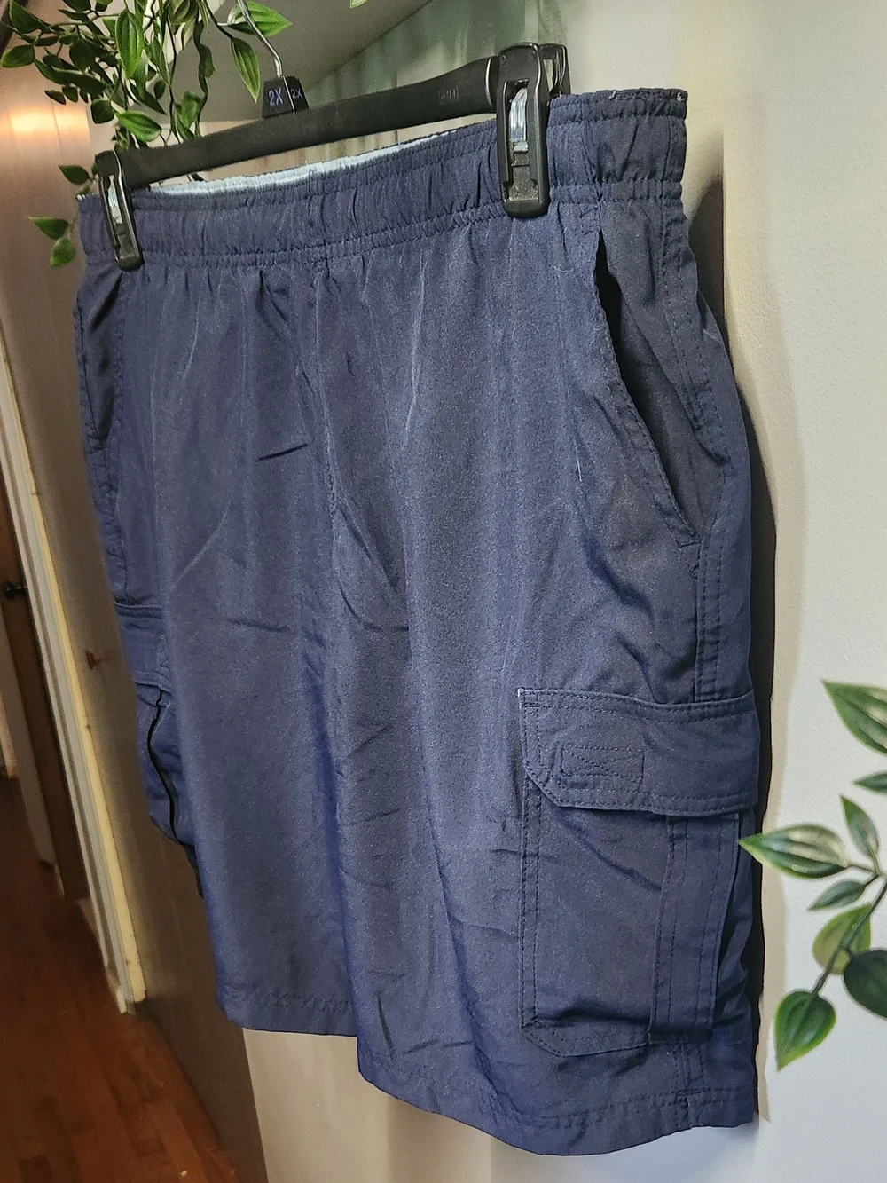 Berkley Jensen Navy Men's Cargo Swim Trunks Large